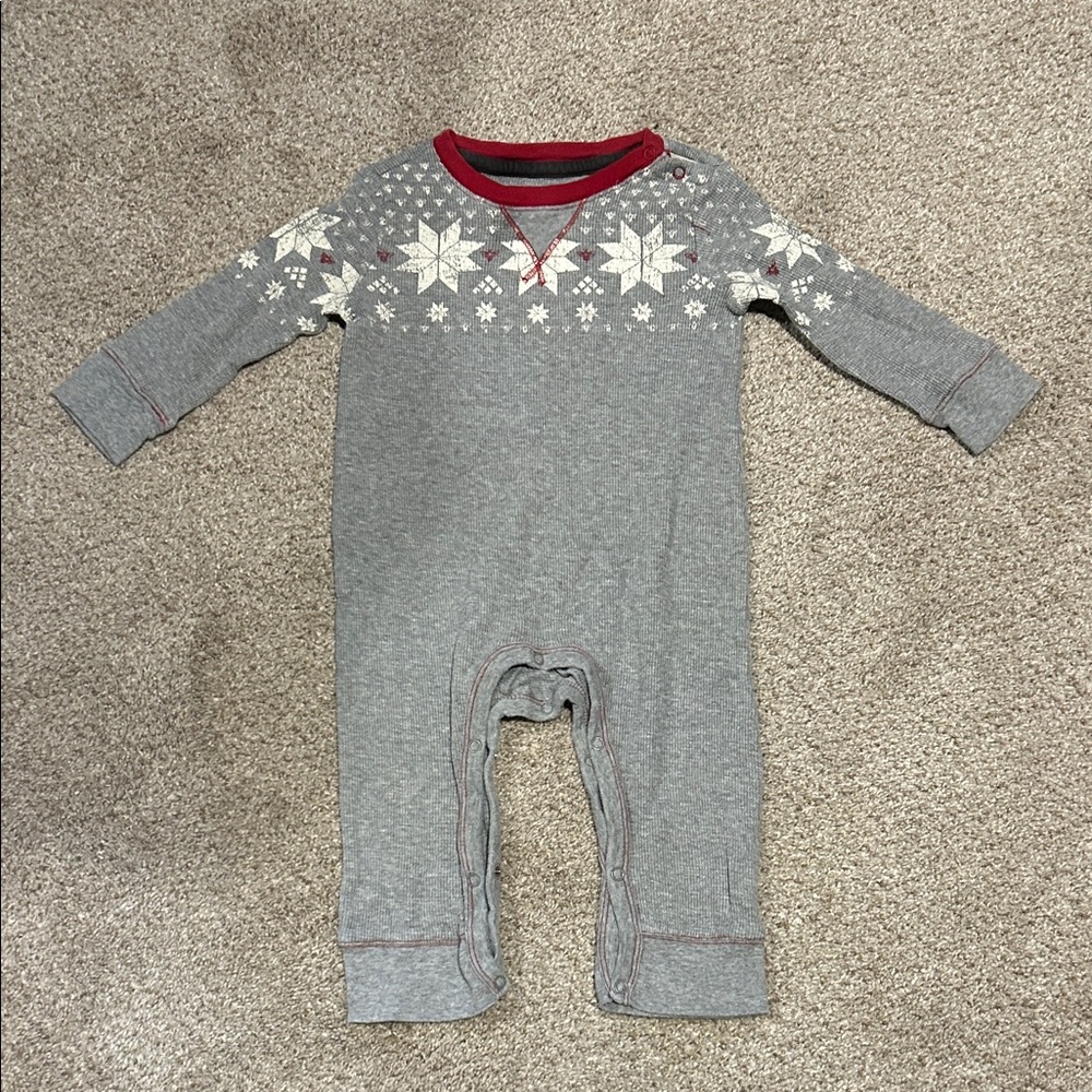 Gray and Red Kids One Piece